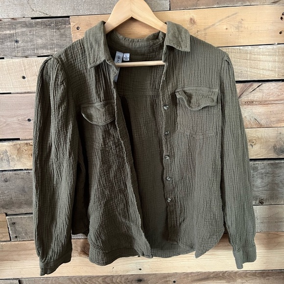 💰Grace + Karma Olive Green Top | Cabincore - Picture 1 of 4